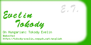 evelin tokody business card